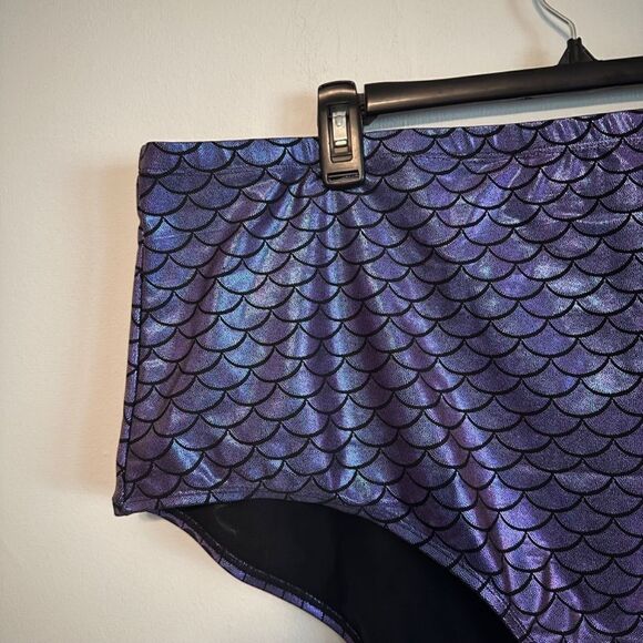 TORRID PURPLE IRIDESCENT MERMAID HIGH WAIST SWIM BOTTOM 4X - Picture 13 of 14